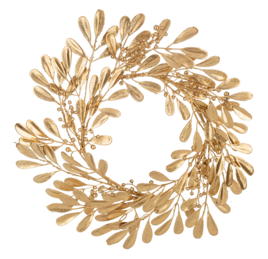 Gold Holly Wreath