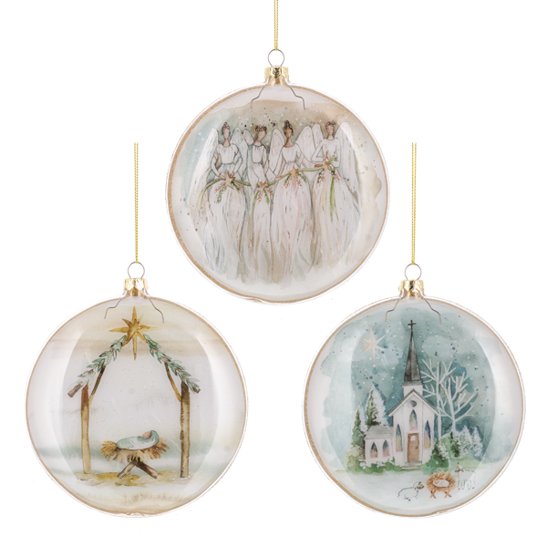 Watercolor Spiritual Disk Orn