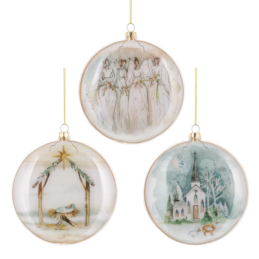 Watercolor Spiritual Disk Orn