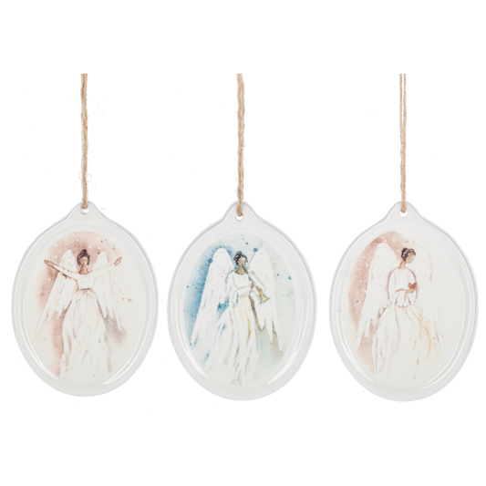 Watercolor Angel Disk Orn