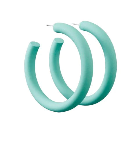 Turquoise Matte Hoop