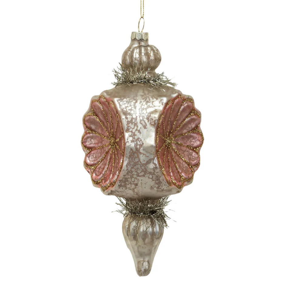 Mercury Glass Flower Finial Ornament