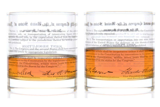 Prohibition Amendment Rocks Glasses Set