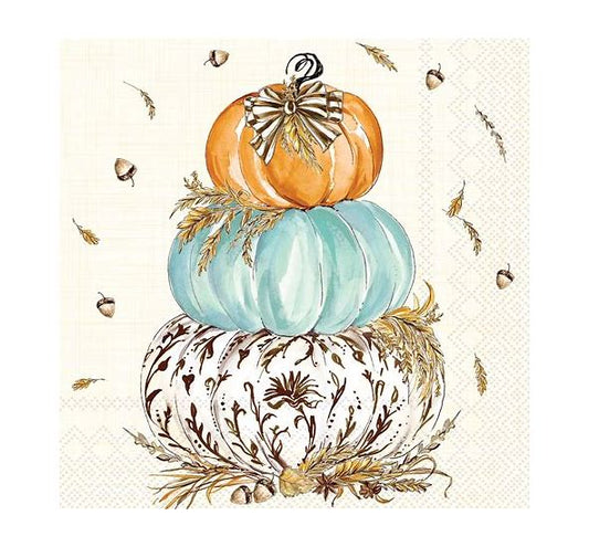 Whimsical Wheat Pumpkin Cocktail Napkin