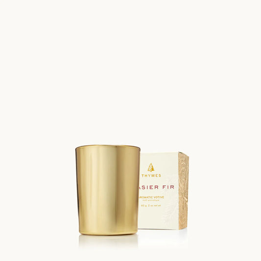 Frasier Fir Gilded Votive Candle