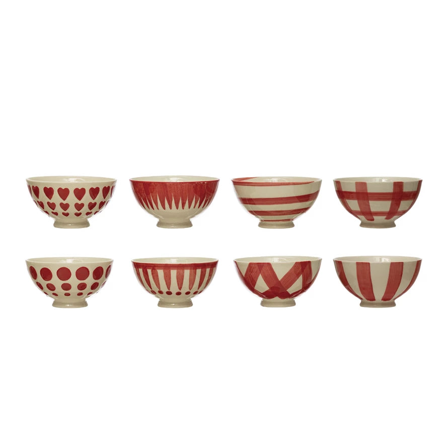 Red & White Latte Bowl