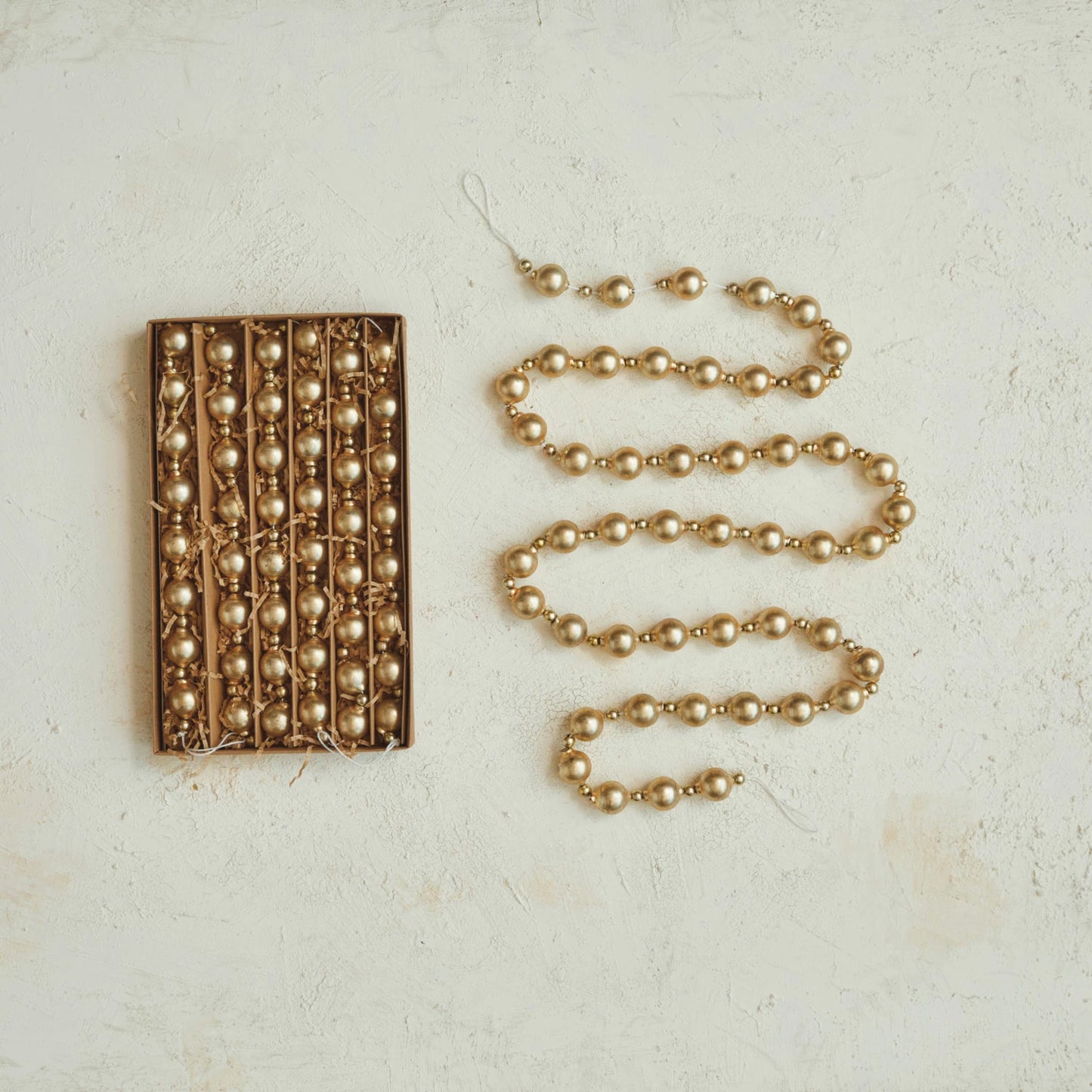 Glass Brushed Gold Garland