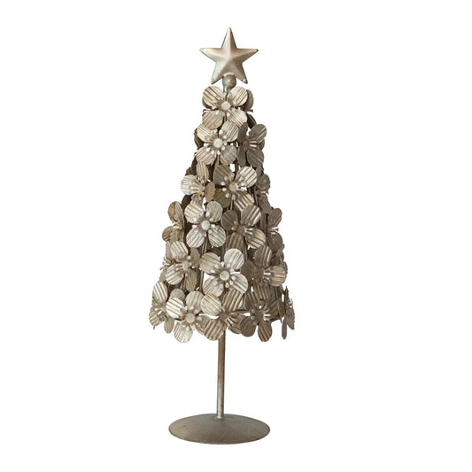 Metal Flowers Christmas Tree