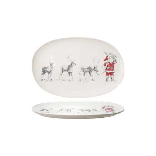 Santa Oval Platter