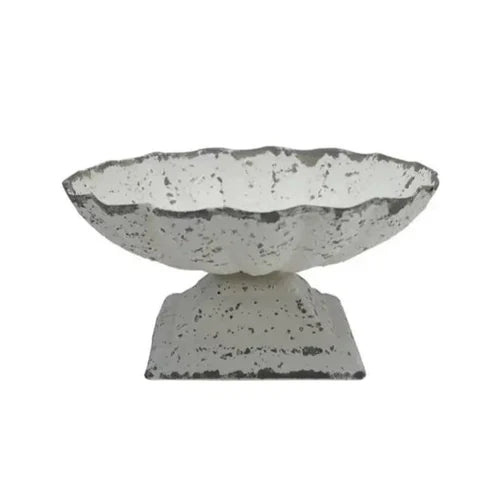 Distressed Pedestal Bowl