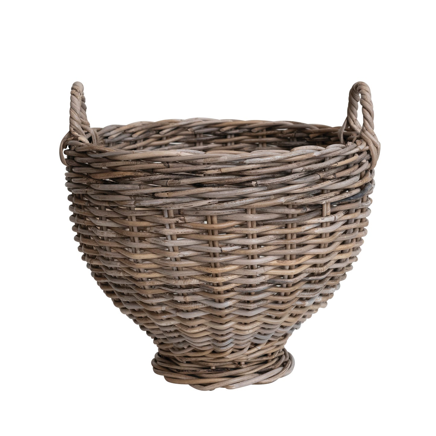 Footed Rattan Basket