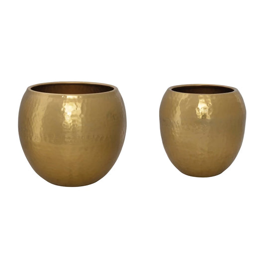 Hammered Gold Planter Small